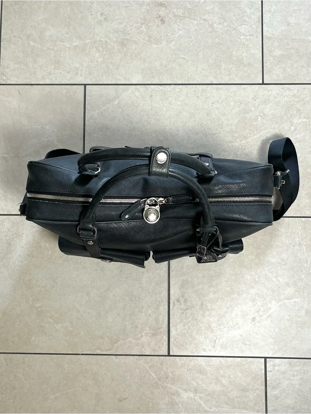 Tumi Black Leather Briefcase Bag (Read First)